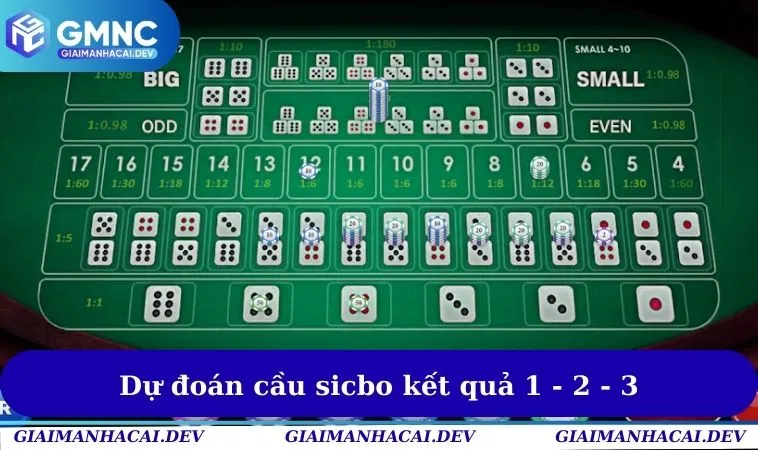Dự đoán cầu sicbo kết quả 1 - 2 - 3