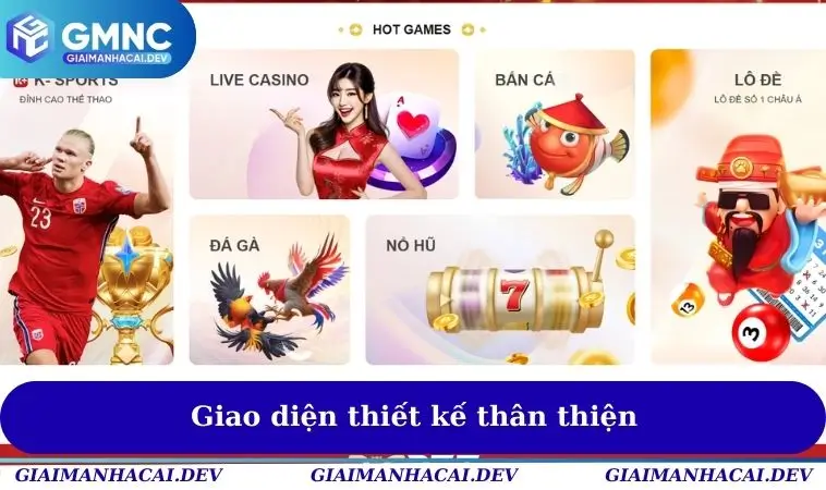 Giao diện thiết kế thân thiện