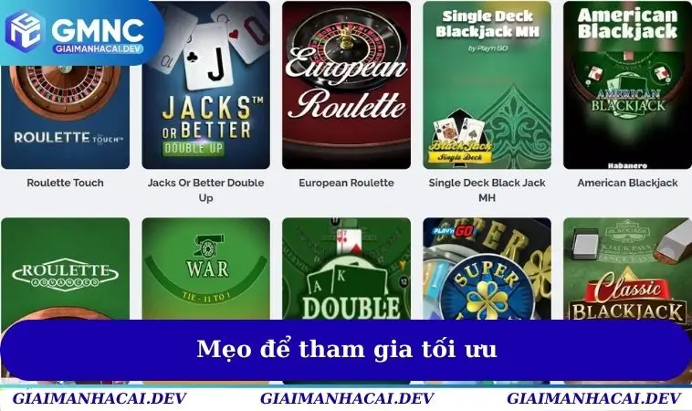Mẹo để tham gia tối ưu