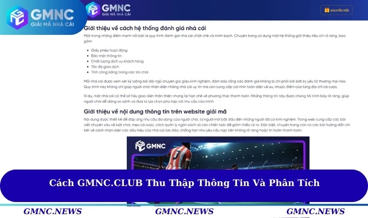 Cách GMNC VIP thu thập thông tin và phân tích