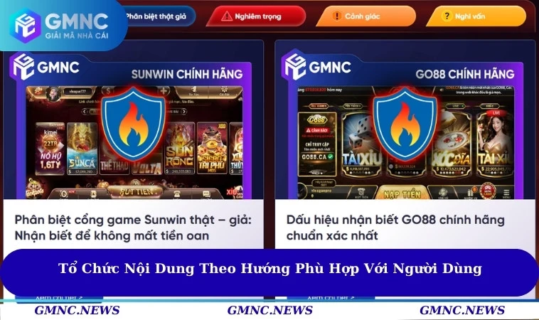 Tổ chức nội dung theo hướng phù hợp với người dùng