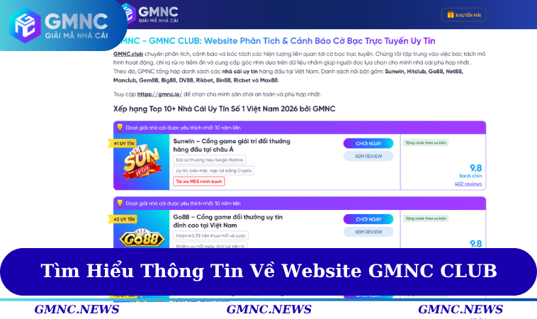 Tìm hiểu thông tin về website GMNC